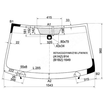 Стекло лобовое с полным обогревом +дд в клей VOLKSWAGEN TOUAREG / PORSCHE CAYENNE 02-10 <b>XYG 8576AGSGYHMVZ1B LFW/W/X</b>