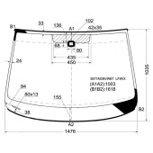 Стекло лобовое в клей Volkswagen Touran MPV 2003- <b>XYG 8577AGSMVW6T LFW/X</b>