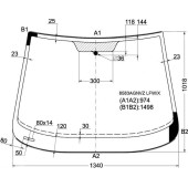 Стекло лобовое в клей VOLKSWAGEN GOLF A5 PLUS MPV 2005- <b>XYG 8583AGNVZ LFW/X</b>