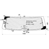 Стекло заднее (крышка багажника) с обогревом VOLKSWAGEN SHARAN MPV 2010- <b>XYG 8605BGSMI RW/H/X</b>