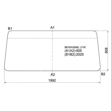 Стекло лобовое в резинку VOLVO FL6 / FL408 1986- <b>XYG 8816AGNBL LFW</b>