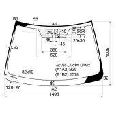 Стекло лобовое в клей TOYOTA CAMRY ACV50 4D SED 2012- <b>XYG ACV50-L-VCPS LFW/X</b>