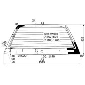 Стекло заднее (крышка багажника) с обогревом TOYOTA SPRINTER CARIB WAGON 87-95 <b>XYG AE95 RW/H/X</b>