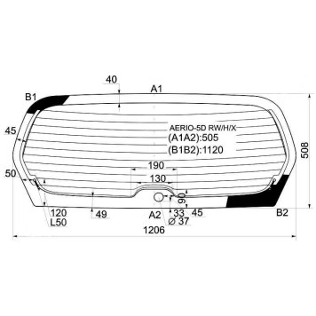 Стекло заднее (крышка багажника) с обогревом SUZUKI AERIO / LIANA 01-07 5D <b>XYG AERIO-5D RW/H/X</b>