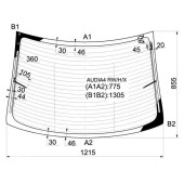 Стекло заднее с обогревом AUDI A4 / S4 94-01 4D <b>XYG AUDIA4 RW/H/X</b>