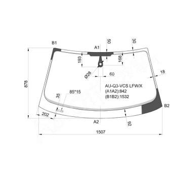 Стекло лобовое в клей AUDI Q3 11- <b>XYG AU-Q3-VCS LFW/X</b>