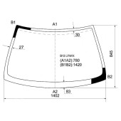 Стекло лобовое в клей NISSAN SUNNY / SENTRA 4D SEDAN 90-94 <b>XYG B13 LFW/X</b>