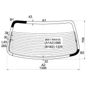 Стекло заднее с обогревом MAZDA FAMILIA 323 4D SEDAN 94- <b>XYG B651 RW/H/X</b>