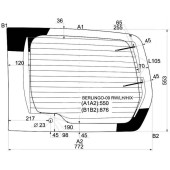 Стекло заднее (распашной двери) левое с обогревом CITROEN BERLINGO / PEUGEOT PARTNER 2008- <b>XYG BERLINGO-09 RW/LH/H/X</b>