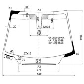 Стекло лобовое в клей CITROEN C4 2004- 3D HBK / C4 2004-2010 5D HBK <b>XYG C4-VCSP LFW/X</b>