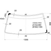 Стекло лобовое в клей GREAT WALL SAILOR SAFE SUV 2003- <b>XYG CC6450 LFW/X</b>