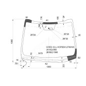 Стекло лобовое с обогревом щеток в клей KIA CEE'D 5D HBK 12- <b>XYG CEED-12-L-VCPSSH LFW/H/X</b>