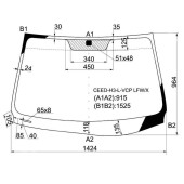 Стекло лобовое в клей KIA PRO CEED 3D HBK 06-11 <b>XYG CEED-H3-L-VCP LFW/X</b>