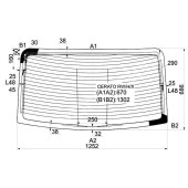 Стекло заднее с обогревом KIA CERATO 4D SEDAN 2003- <b>XYG CERATO RW/H/X</b>