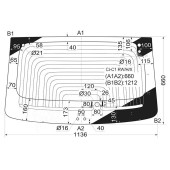 Стекло заднее (крышка багажника) с обогревом PEUGEOT 107 / CITROEN C1 3D / 5D 05- <b>XYG CI-C1 RW/H/X</b>