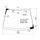 Стекло лобовое в клей MITSUBISHI COLT / COLT PLUS 3D HATCHBACK 2005- <b>XYG COLT-3D-04 LFW/X</b>