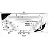 Стекло заднее (крышка багажника) с обогревом OPEL CORSA 3D HATCHBACK 2006- <b>XYG CORSA-H3-07 RW/H/X</b>