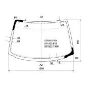 Стекло лобовое в клей OPEL CORSA B / OPEL VITA 3 / 4 / 5D 93-00 <b>XYG CORSA LFW/X</b>