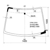 Стекло лобовое в клей MAZDA PREMACY MINI VAN 98- <b>XYG CP8W LFW/X</b>