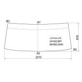 Стекло лобовое в резинку ISUZU GIGA 810 / 980 CABOVER TRUCK 83- <b>XYG CVR146 LFW</b>