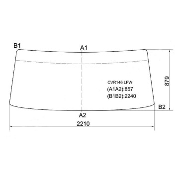 Стекло лобовое в резинку ISUZU GIGA 810 / 980 CABOVER TRUCK 83- <b>XYG CVR146 LFW</b>