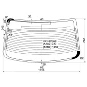 Стекло заднее с обогревом TOYOTA AVALON 95-00 <b>XYG CX10 RW/H/X</b>
