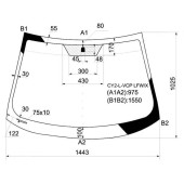 Стекло лобовое в клей LANCER X 2008- #рс# без д.д. / LANCER SPORTBACK <b>XYG CY2-L-VCP LFW/X</b>