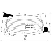 Стекло заднее (крышка багажника) с обогревом в клей MAZDA VERISA 04-15 <b>XYG D461-5DHBK RW/H/X</b>