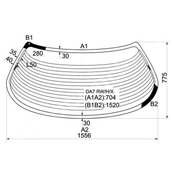 Стекло заднее с обогревом HONDA INTEGRA 89-93 4D <b>XYG DA7 RW/H/X</b>
