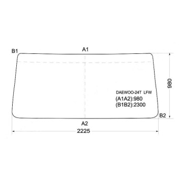 Стекло лобовое в резинку DAEWOO ULTRA NOVUS 10-24 t. <b>XYG DAEWOO-24T LFW</b>