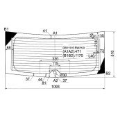 Стекло заднее с обогревом DODGE CALIBER 4D HATCHBACK 2007-2008 <b>XYG DB11115 RW/H/X</b>