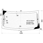Стекло заднее с обогревом CHRYSLER SEBRING 4D SEDAN 2007-2008 <b>XYG DB11313 RW/H/X</b>
