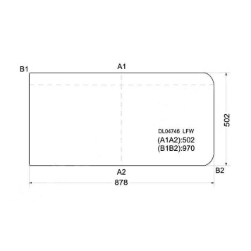 Стекло лобовое в резинку FREIGHTLINER TRUCK CONVENTIONAL CAB FLC120,FLD112,89- лев.=прав. <b>XYG DL04746 LFW</b>