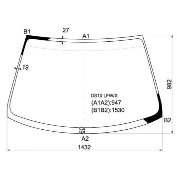 Стекло лобовое в клей TOYOTA GAIA 98-04 <b>XYG DS10 LFW/X</b>