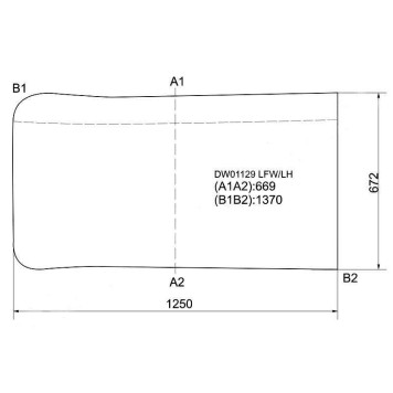 Стекло лобовое левая половинка NAVISTAR / INTERNATIONAL 9800 / CO-5870 CABOVER 1991-1999 <b>XYG DW01129 LFW/LH</b>