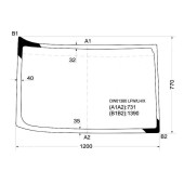 Стекло лобовое левая половинка FREIGHTLINER ARGOSY CAB OVER ENGINE 99-09 <b>XYG DW01380 LFW/LH/X</b>
