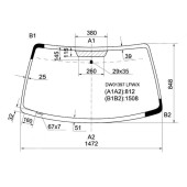 Стекло лобовое в клей MAZDA TRIBUTE / FORD MAVERICK / ESCAPE 00-08 <b>XYG DW01397 LFW/X</b>