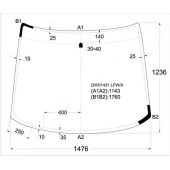 Стекло лобовое в клей CHEVROLET LUMINA APV / PONTIAC TRANS SPORT MINI VAN 1992-1996 <b>XYG DW01431 LFW/X</b>
