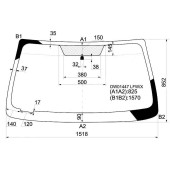 Стекло лобовое в клей CHEVROLET TRAILBLAZER 4D UTILITY 2003- (без дд, VIN) <b>XYG DW01447 LFW/X</b>
