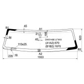 Стекло лобовое в клей HUMMER H2 4D UTILITY 2003- <b>XYG DW01486 LFW/X</b>