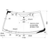 Стекло лобовое в клей DODGE PICKUP 4D CREW CAB 2003- <b>XYG DW01512 LFW/X</b>