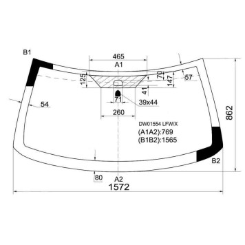 Стекло лобовое в клей JEEP GRAND CHEROKEE 99-04 <b>XYG DW01554 LFW/X</b>