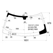 Стекло лобовое в клей CHRYSLER 300C 4D SEDAN 2005-\DODGE MAGNUM 2005- <b>XYG DW01571 LFW/X</b>