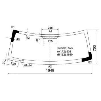 Стекло лобовое в клей JEEP COMMANDER 06- <b>XYG DW01627 LFW/X</b>