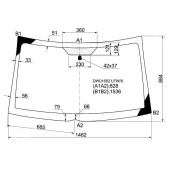Стекло лобовое в клей JEEP COMPASS 4D UTILITY 2007- <b>XYG DW01662 LFW/X</b>