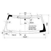 Стекло лобовое в клей JEEP LIBERTY 2001-2007 <b>XYG DW01678 LFW/X</b>