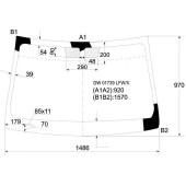 Стекло лобовое в клей CADILLAC CTS 07- 4 / 5D <b>XYG DW01739 LFW/X</b>