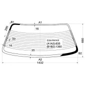 Стекло заднее с обогревом MITSUBISHI GALANT 87-92 4D <b>XYG E35A RW/H/X</b>
