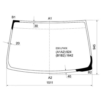 Стекло лобовое в клей NISSAN ELGRAND / ISUZU FARGO FILLY 97-02 <b>XYG E50 LFW/X</b>