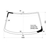 Стекло лобовое в клей TOYOTA CYNOS / PASEO 2D COUPE 91-95 <b>XYG EL44 LFW/X</b>